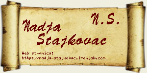 Nadja Stajkovac vizit kartica